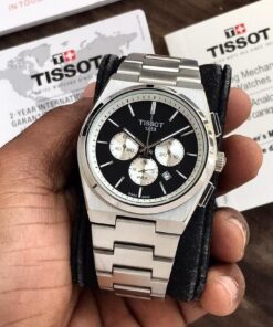 TISSOT PRX CHRONO PREMIUM STAINLESS STEEL BLACK DIAL