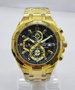 Edifice Gold Black Metal Watch