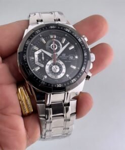 Edifice Silver Black Metal Watch