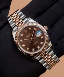 Rolex Datejust Rosegold Gold Diamond Metal Watch
