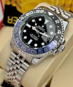 Rolex Gmt Master Silver Black Metal Watch
