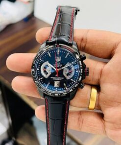 Tagheuer Calibre 36 Black Leather Belt