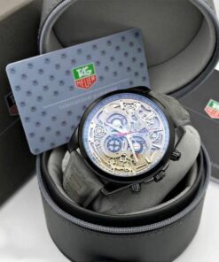 Tagheuer Cr7 Leather Black Belt Black Dial B