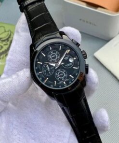 Tissot Leather Belt Full Black Watch