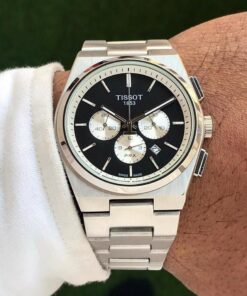 Tissot Prx Chrono Premium Stainless Steel Black Dial