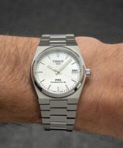 Tissot Prx Premium Stainless Steel White Dial Watch