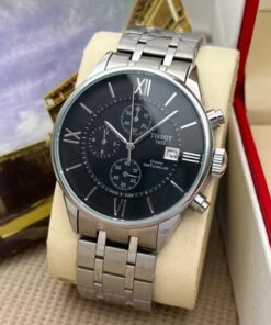 Tissot Silver Metal Black Dial Watch B