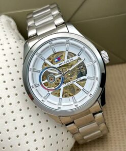 Tommy Hilfiger Silver White Metal Automatic