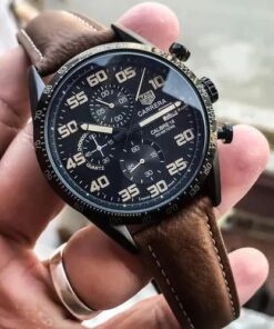 Tagheuer Grand Carrera Brown leather watch