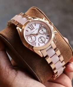 Michael Kors Mk Pink Rosrgold Dial Diamond Ladies Watch